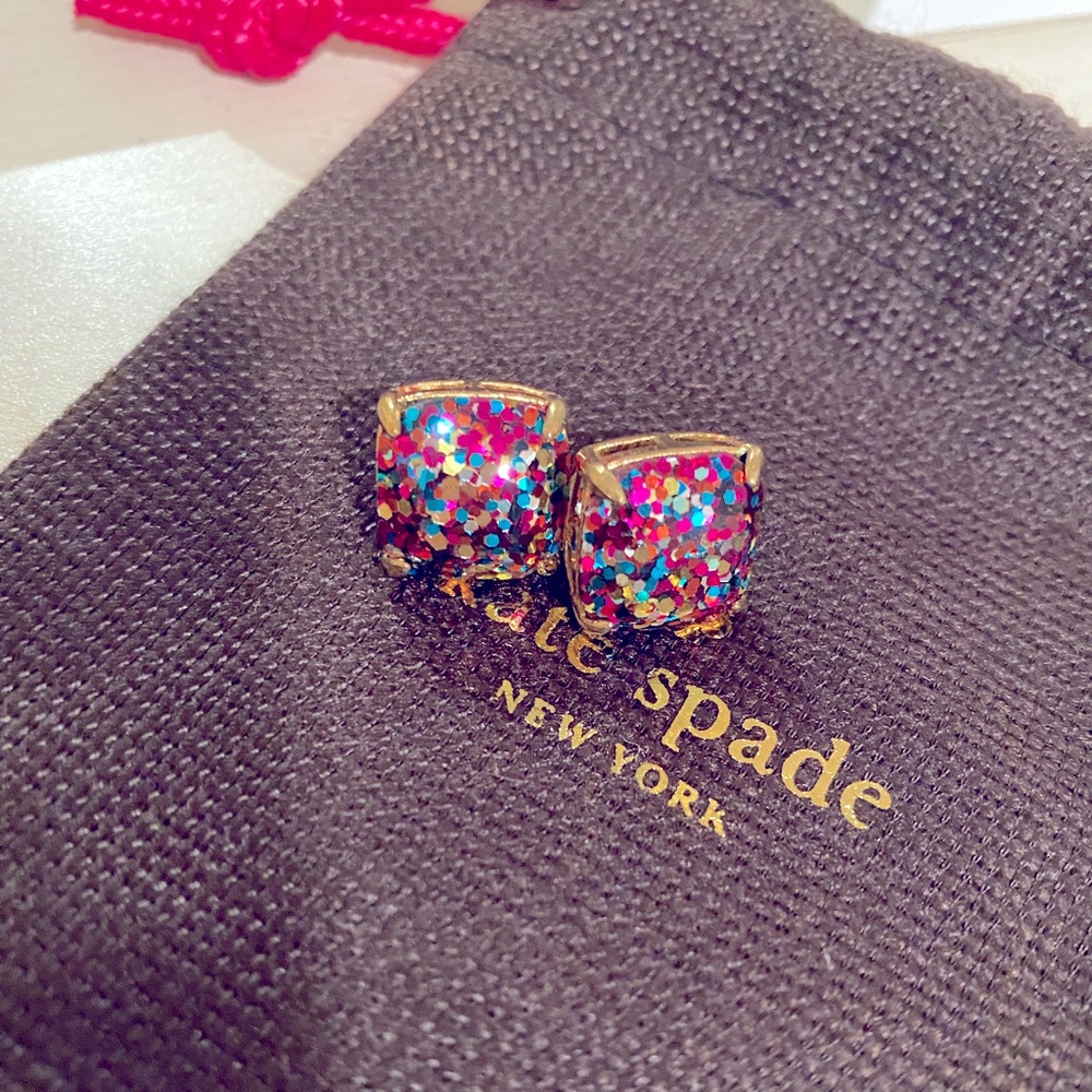 EUC practically new Kate spade glitter stud earrings